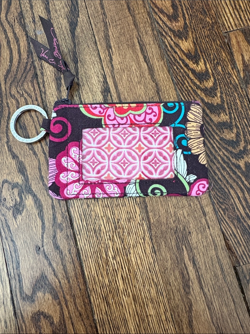 Vera Bradley Lola Zip ID Case Card Holder Wallet Keychain Floral NWOT New Quilt